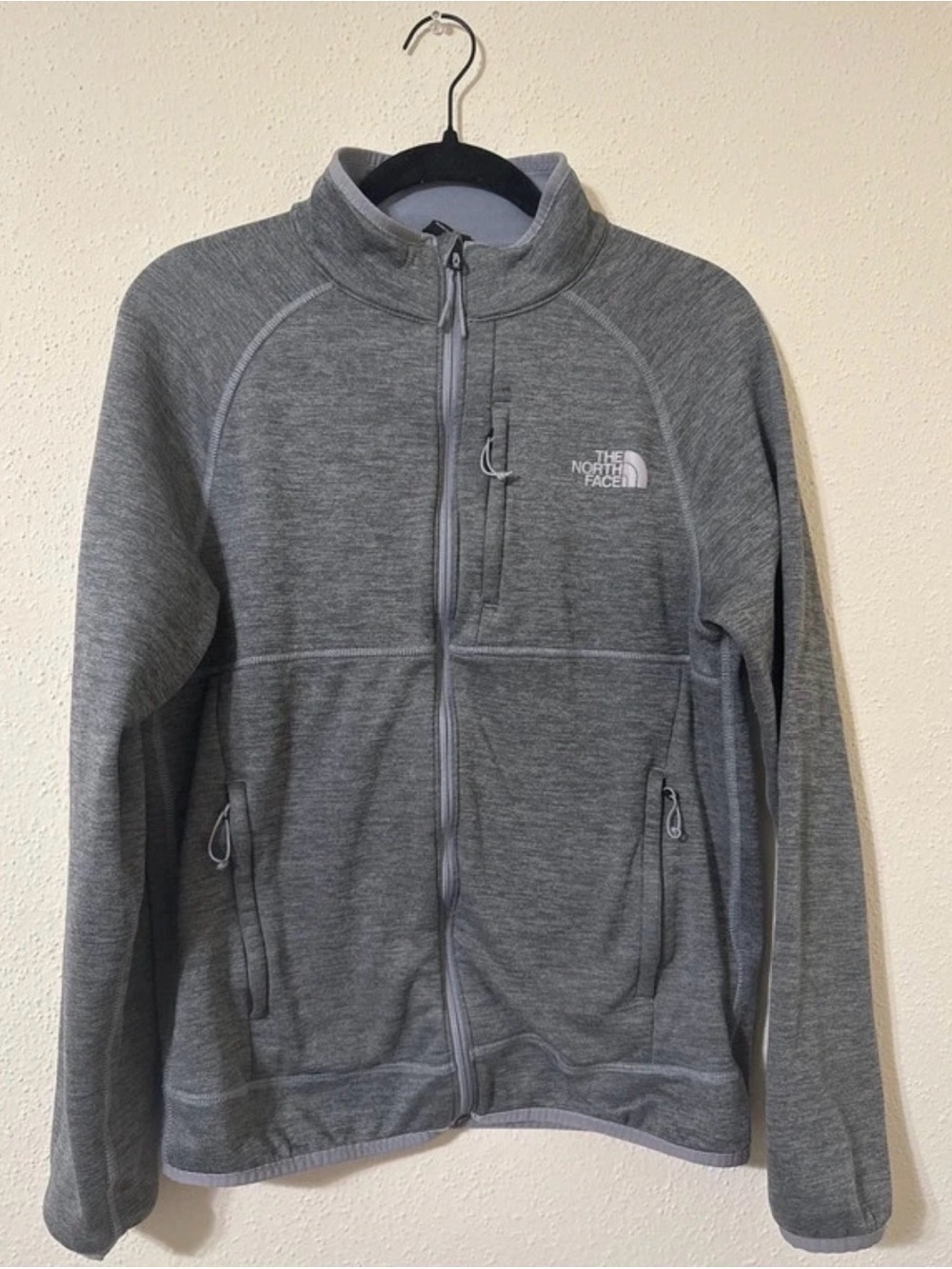 The North Face Men's Heather Gray Full-Zip Fleece Jacket